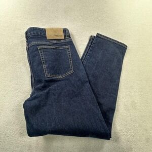 Peter Manning Jeans Mens 34 Blue Johnny Slim Straight Dark Wash Denim Stretch